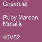 Preview: Chevrolet, Ruby Maroon Metallic, 40V62.